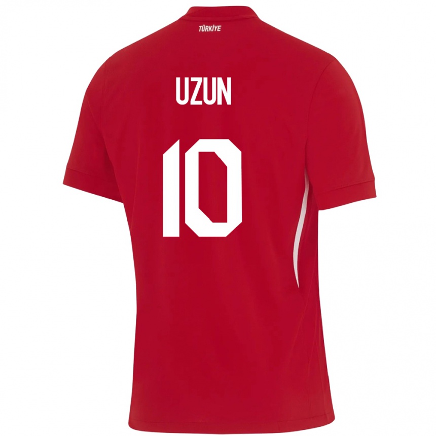 Kids Football Turkey Emre Uzun #10 Red Away Jersey 24-26 T-Shirt Uk