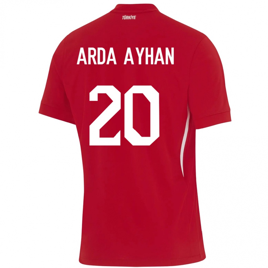 Kids Football Turkey Murat Arda Ayhan #20 Red Away Jersey 24-26 T-Shirt Uk