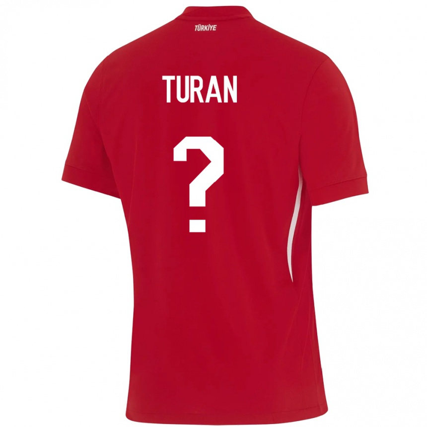 Kids Football Turkey Hasan Turan #0 Red Away Jersey 24-26 T-Shirt Uk