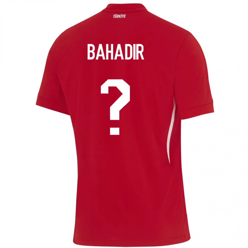 Kids Football Turkey Arda Bahadir #0 Red Away Jersey 24-26 T-Shirt Uk