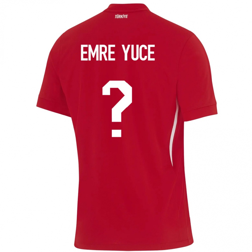 Kids Football Turkey Yunus Emre Yüce #0 Red Away Jersey 24-26 T-Shirt Uk