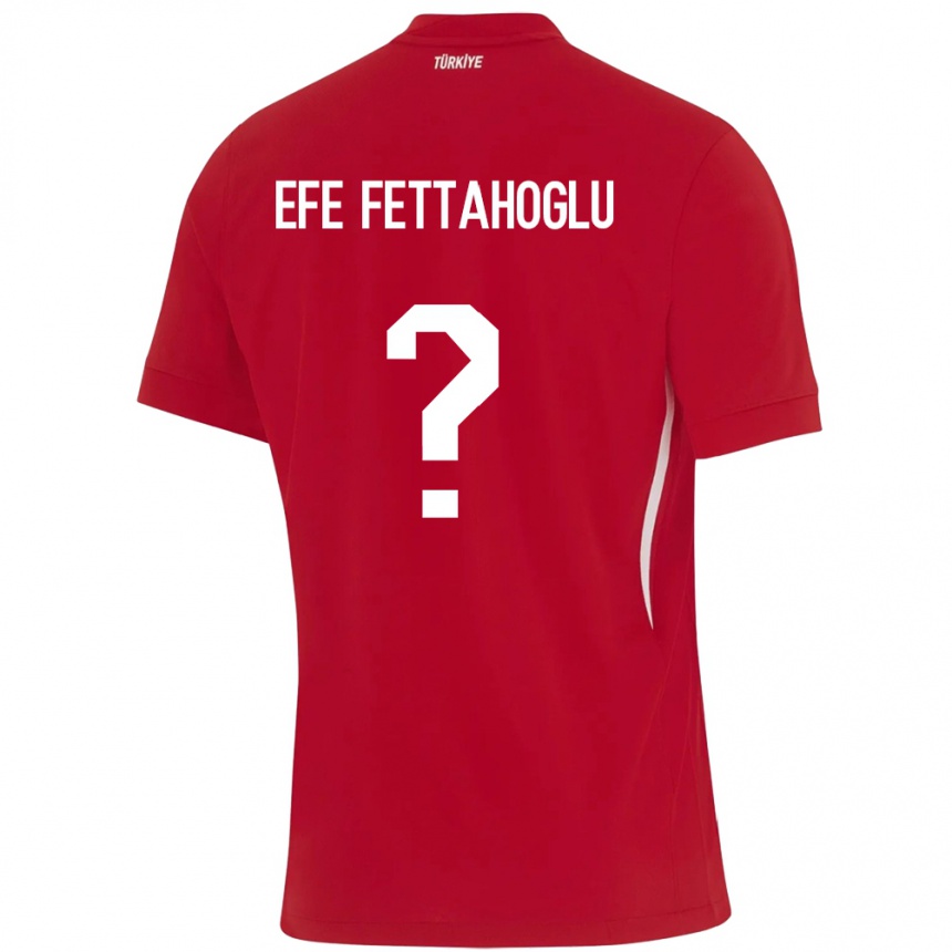 Kids Football Turkey Adnan Efe Fettahoğlu #0 Red Away Jersey 24-26 T-Shirt Uk