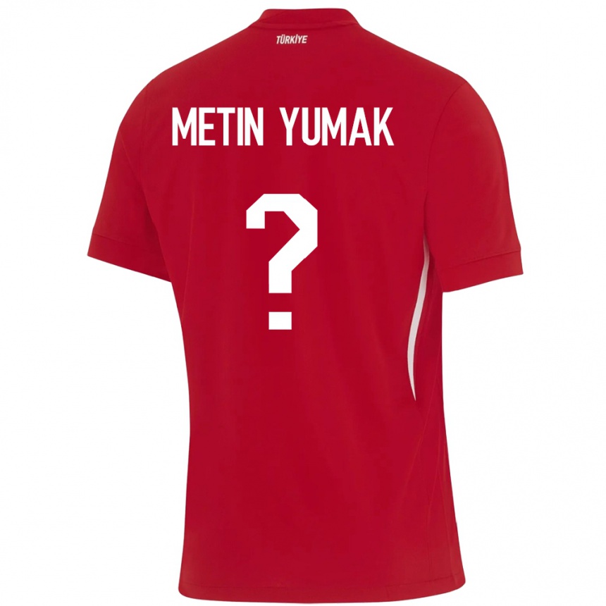 Kids Football Turkey Yiğit Metin Yumak #0 Red Away Jersey 24-26 T-Shirt Uk