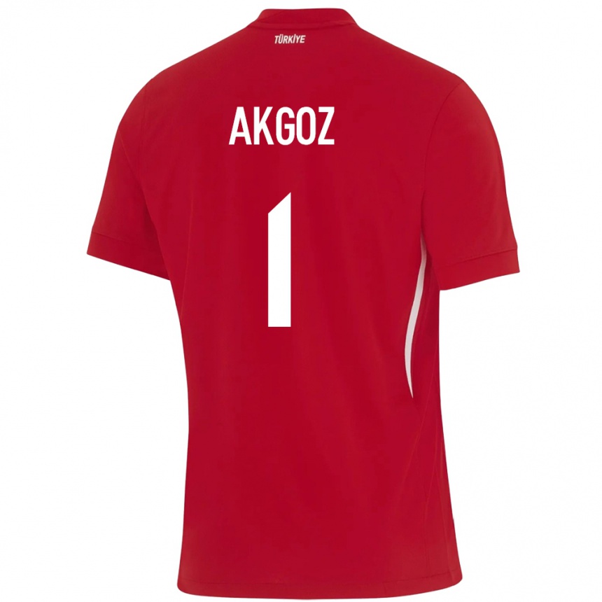 Kids Football Turkey Selda Akgöz #1 Red Away Jersey 24-26 T-Shirt Uk