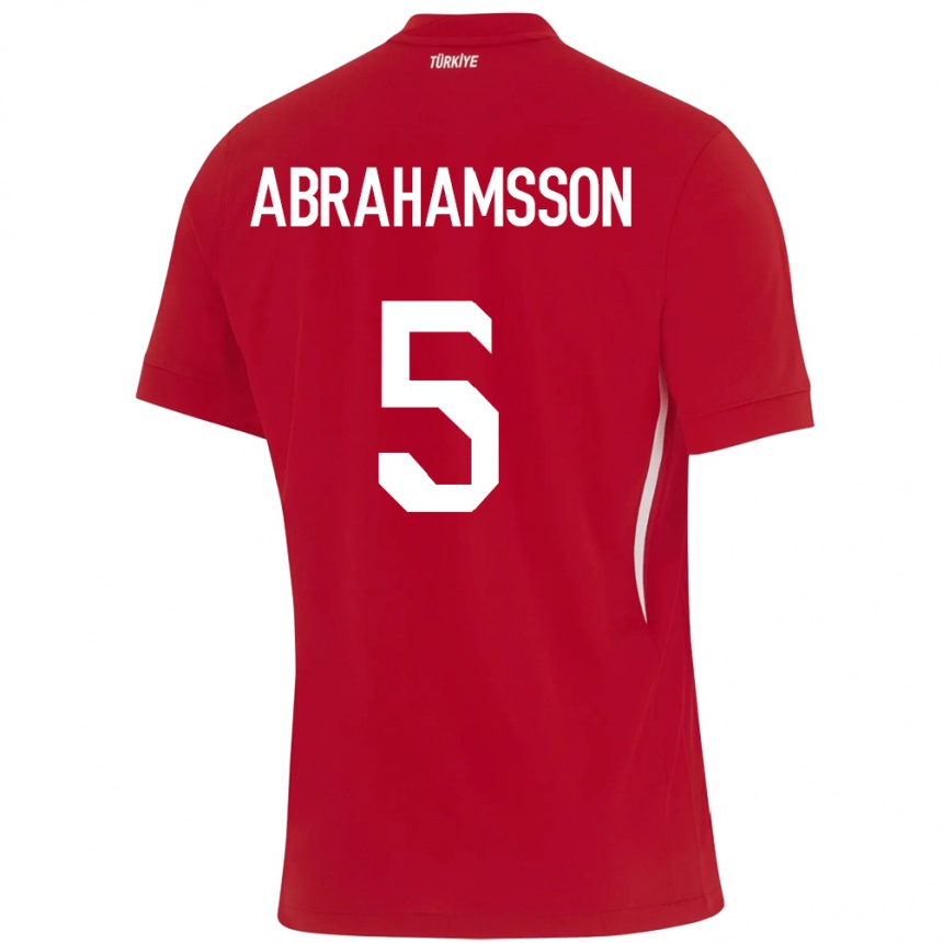 Kids Football Turkey Sejde Aylin Abrahamsson #5 Red Away Jersey 24-26 T-Shirt Uk