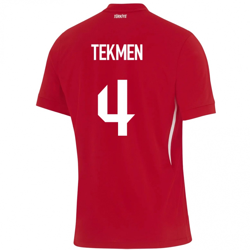 Kids Football Turkey Ece Tekmen #4 Red Away Jersey 24-26 T-Shirt Uk