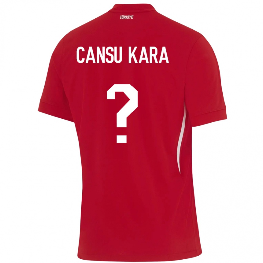 Kids Football Turkey İlayda Cansu Kara #0 Red Away Jersey 24-26 T-Shirt Uk