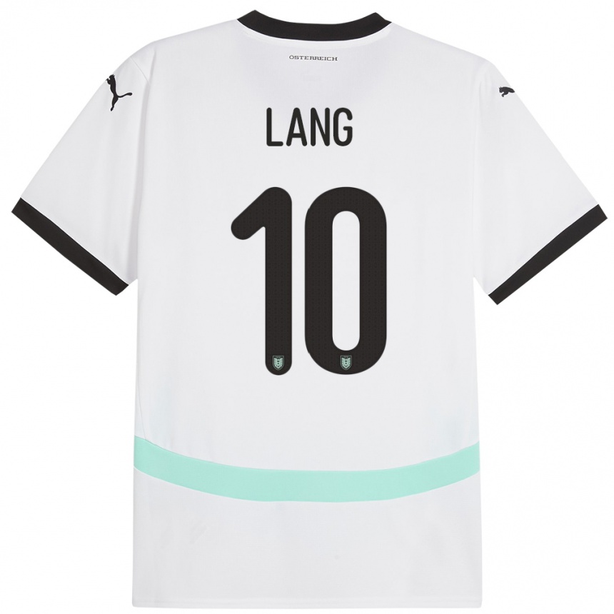 Kids Football Austria Christoph Lang #10 White Away Jersey 24-26 T-Shirt Uk