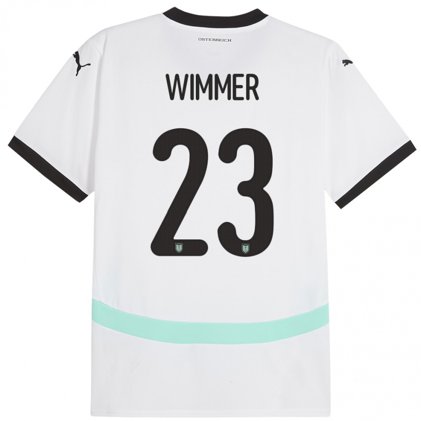 Kids Football Austria Patrick Wimmer #23 White Away Jersey 24-26 T-Shirt Uk