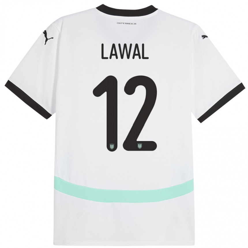 Kids Football Austria Tobias Lawal #12 White Away Jersey 24-26 T-Shirt Uk