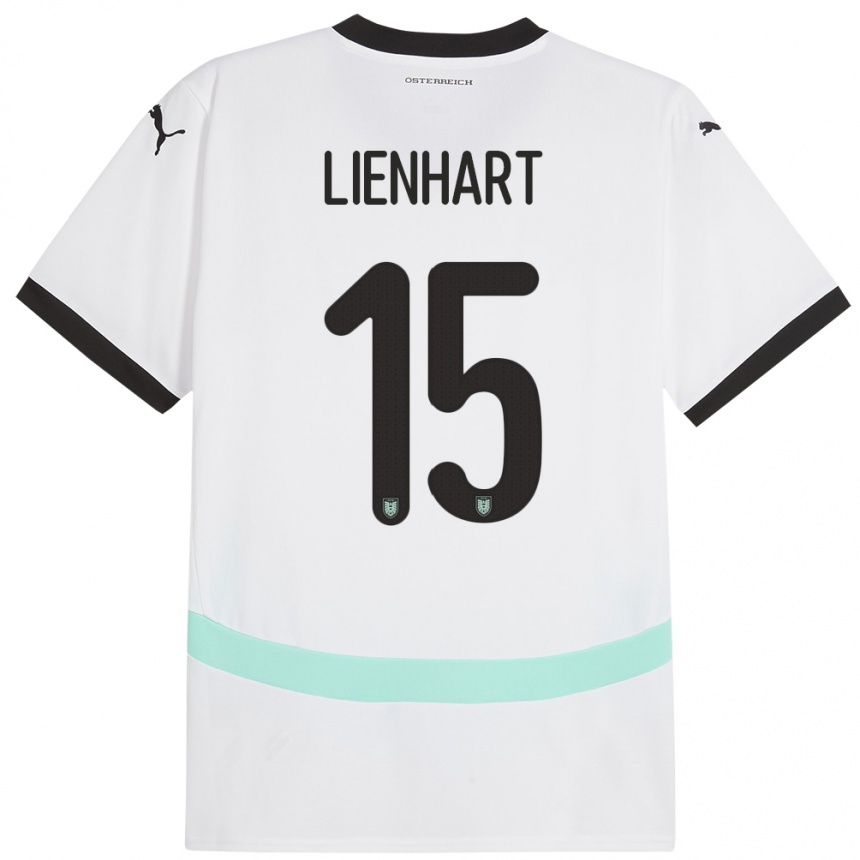 Kids Football Austria Philipp Lienhart #15 White Away Jersey 24-26 T-Shirt Uk