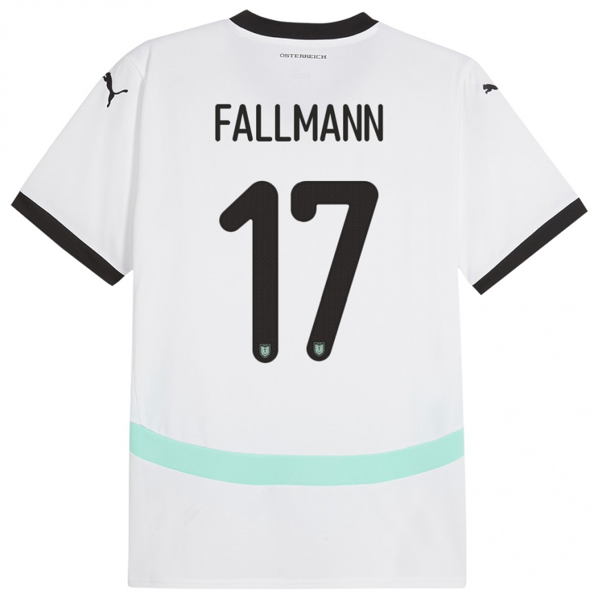 Kids Football Austria Pascal Fallmann #17 White Away Jersey 24-26 T-Shirt Uk