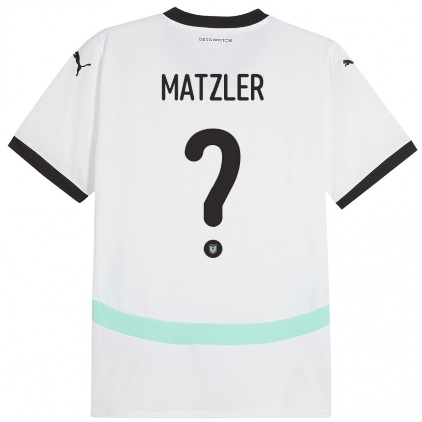 Kids Football Austria Leo Mätzler #0 White Away Jersey 24-26 T-Shirt Uk