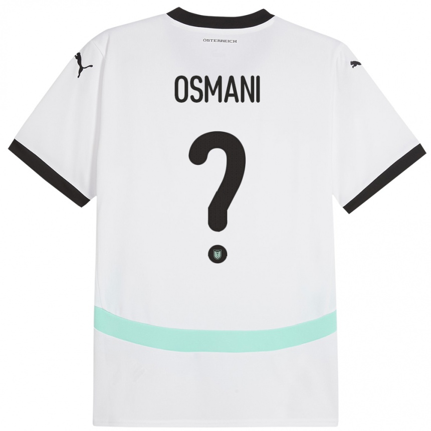 Kids Football Austria Tristan Osmani #0 White Away Jersey 24-26 T-Shirt Uk