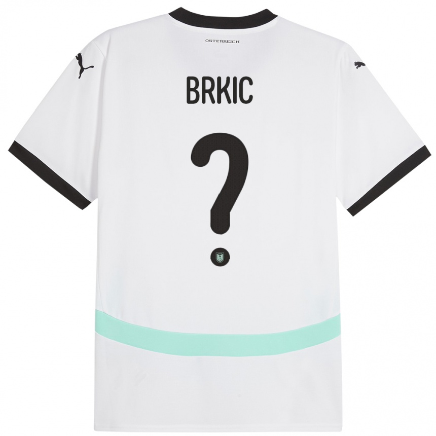 Kids Football Austria Tarik Brkic #0 White Away Jersey 24-26 T-Shirt Uk