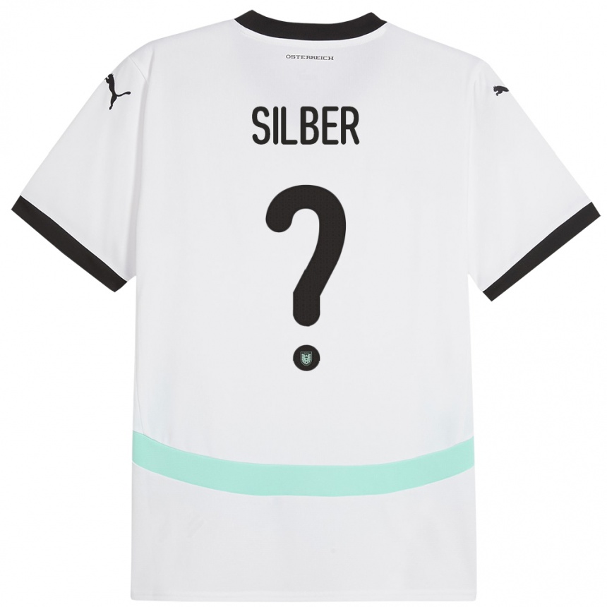 Kids Football Austria Fabian Silber #0 White Away Jersey 24-26 T-Shirt Uk