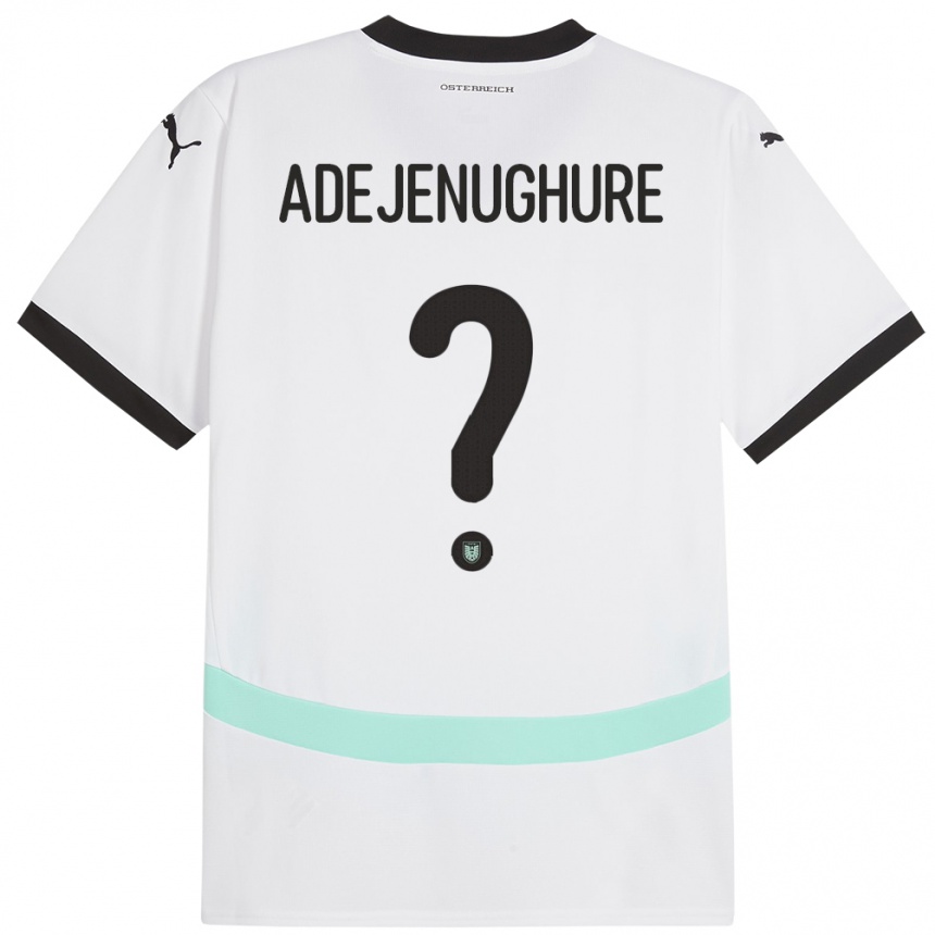 Kids Football Austria Oghenetejiri Adejenughure #0 White Away Jersey 24-26 T-Shirt Uk