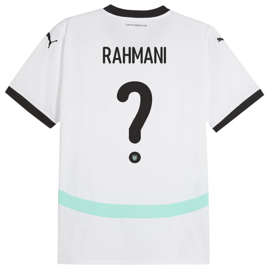 Kids Football Austria Edvin Rahmani #0 White Away Jersey 24-26 T-Shirt Uk