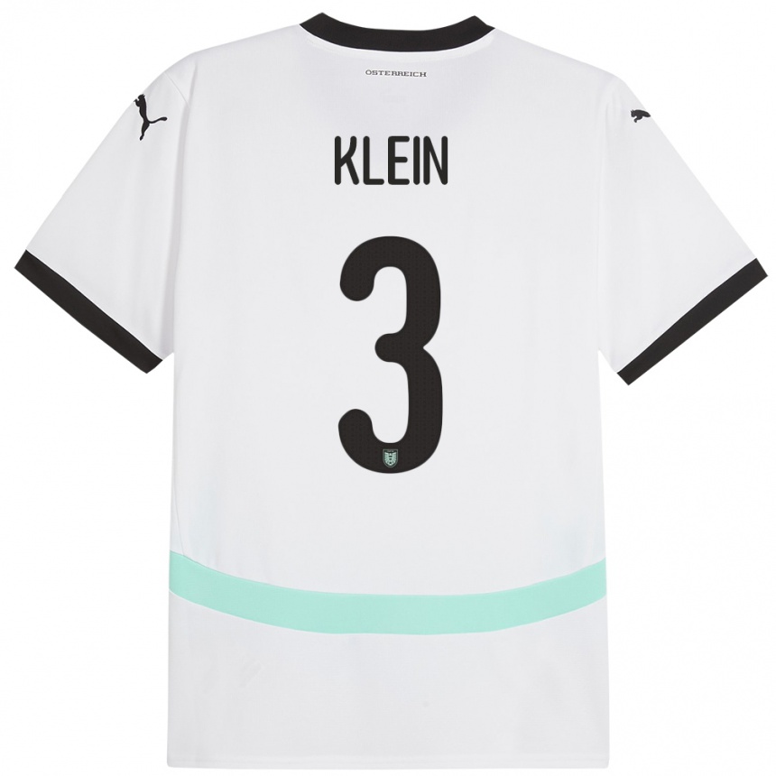 Kids Football Austria Jennifer Klein #3 White Away Jersey 24-26 T-Shirt Uk