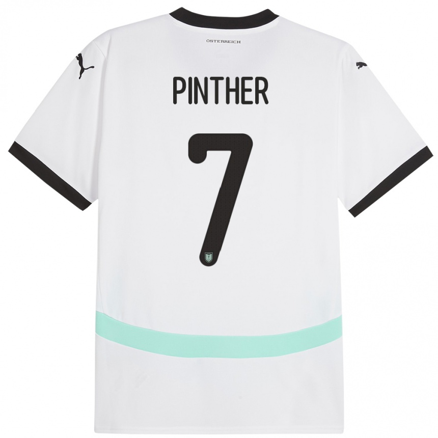 Kids Football Austria Viktoria Pinther #7 White Away Jersey 24-26 T-Shirt Uk