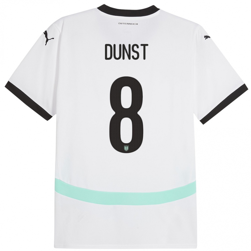 Kids Football Austria Barbara Dunst #8 White Away Jersey 24-26 T-Shirt Uk