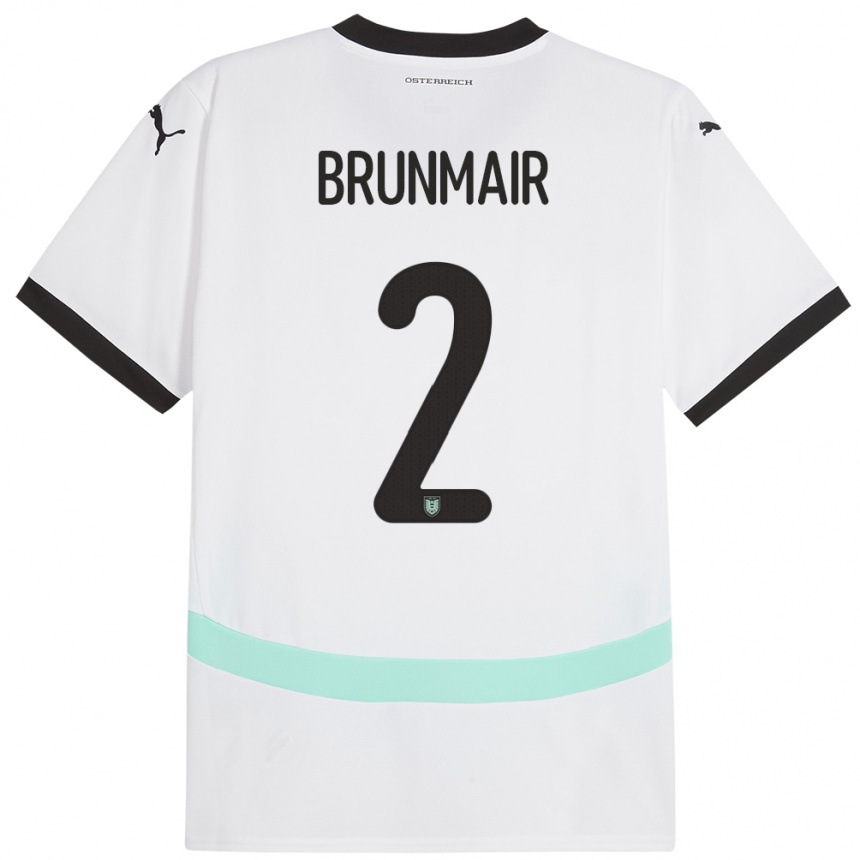 Kids Football Austria Livia Brunmair #2 White Away Jersey 24-26 T-Shirt Uk