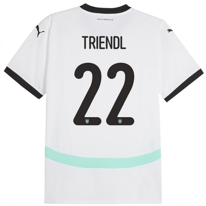 Kids Football Austria Lena Triendl #22 White Away Jersey 24-26 T-Shirt Uk