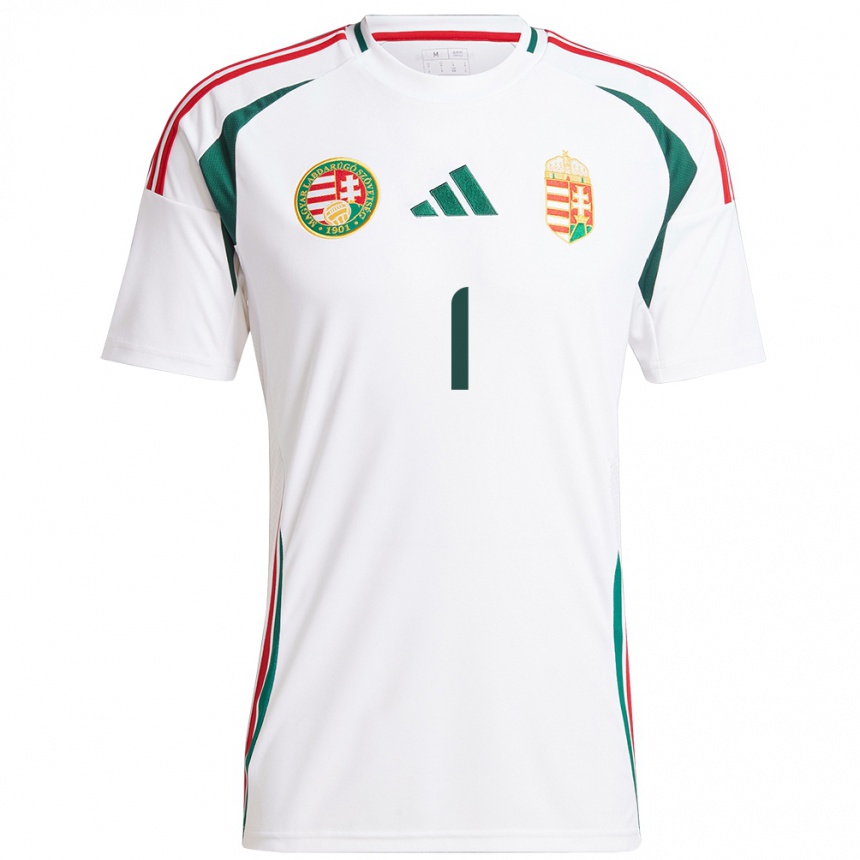 Kids Football Hungary Péter Gulácsi #1 White Away Jersey 24-26 T-Shirt Uk