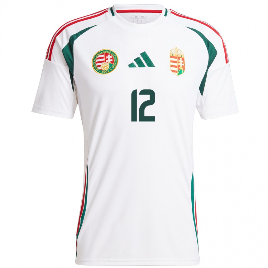 Kids Football Hungary Lauren Brzykcy #12 White Away Jersey 24-26 T-Shirt Uk