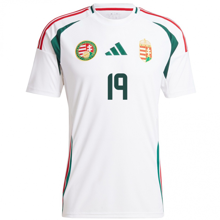 Kids Football Hungary Dóra Zeller #19 White Away Jersey 24-26 T-Shirt Uk