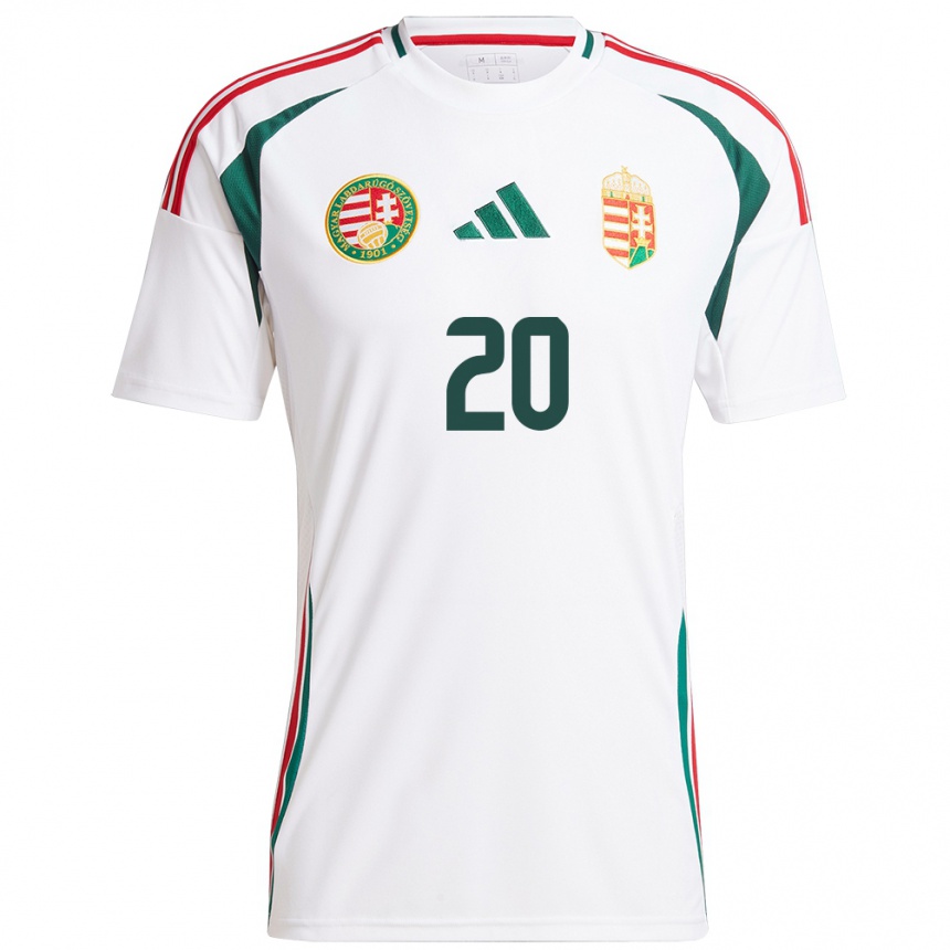 Kids Football Hungary Lilla Turányi #20 White Away Jersey 24-26 T-Shirt Uk