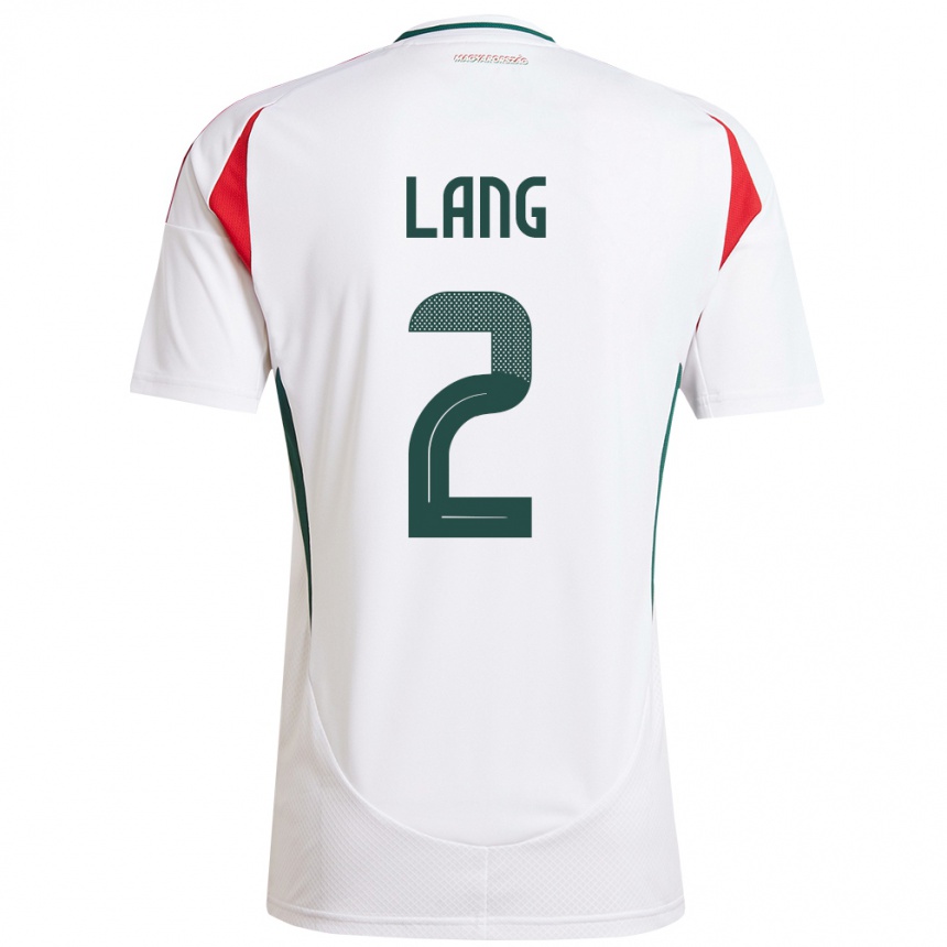 Kids Football Hungary Ádám Lang #2 White Away Jersey 24-26 T-Shirt Uk