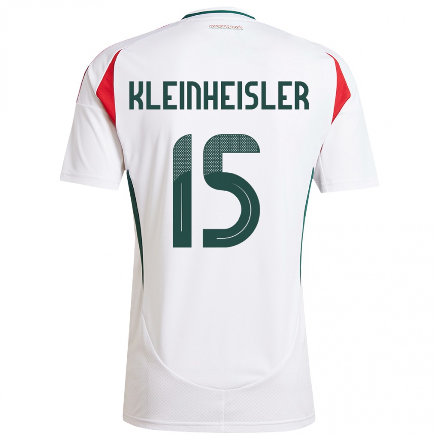 Kids Football Hungary László Kleinheisler #15 White Away Jersey 24-26 T-Shirt Uk