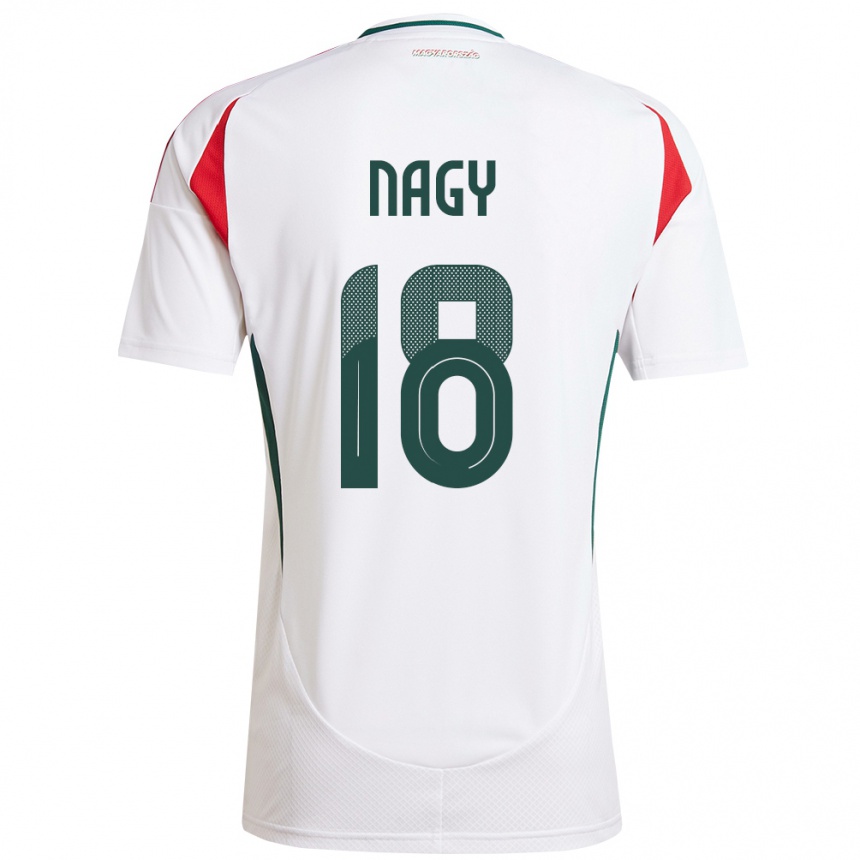 Kids Football Hungary Zsolt Nagy #18 White Away Jersey 24-26 T-Shirt Uk