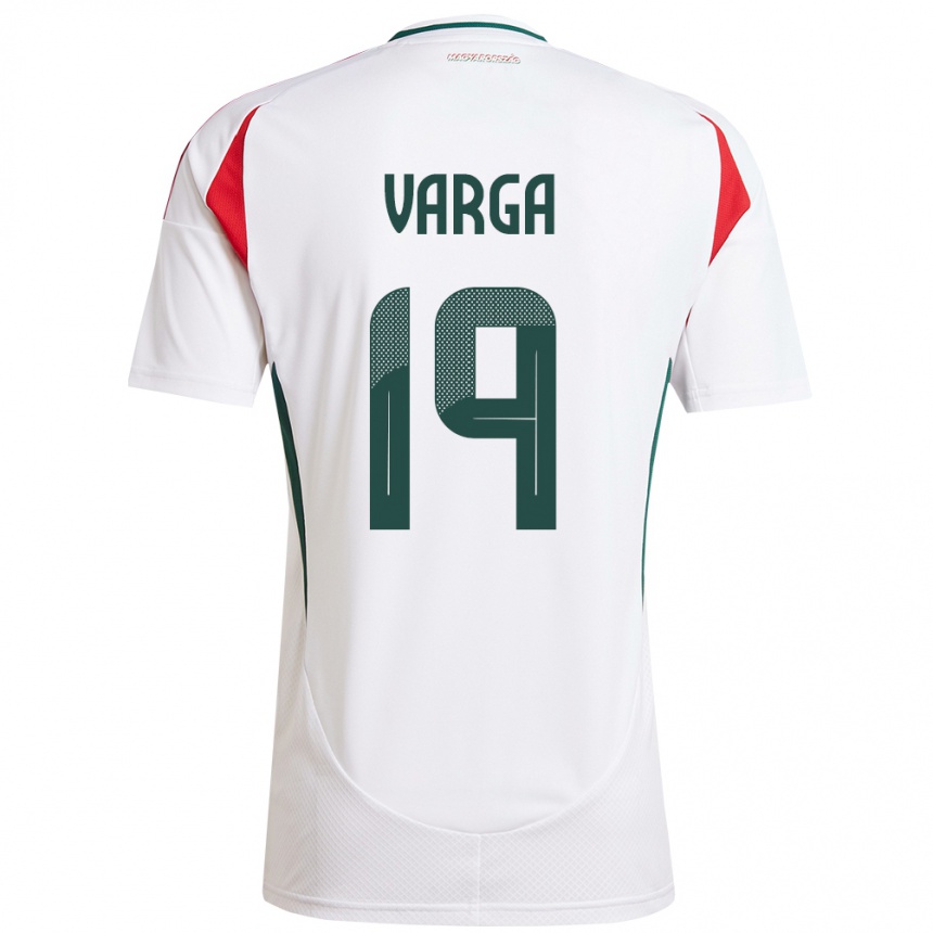 Kids Football Hungary Barnabás Varga #19 White Away Jersey 24-26 T-Shirt Uk