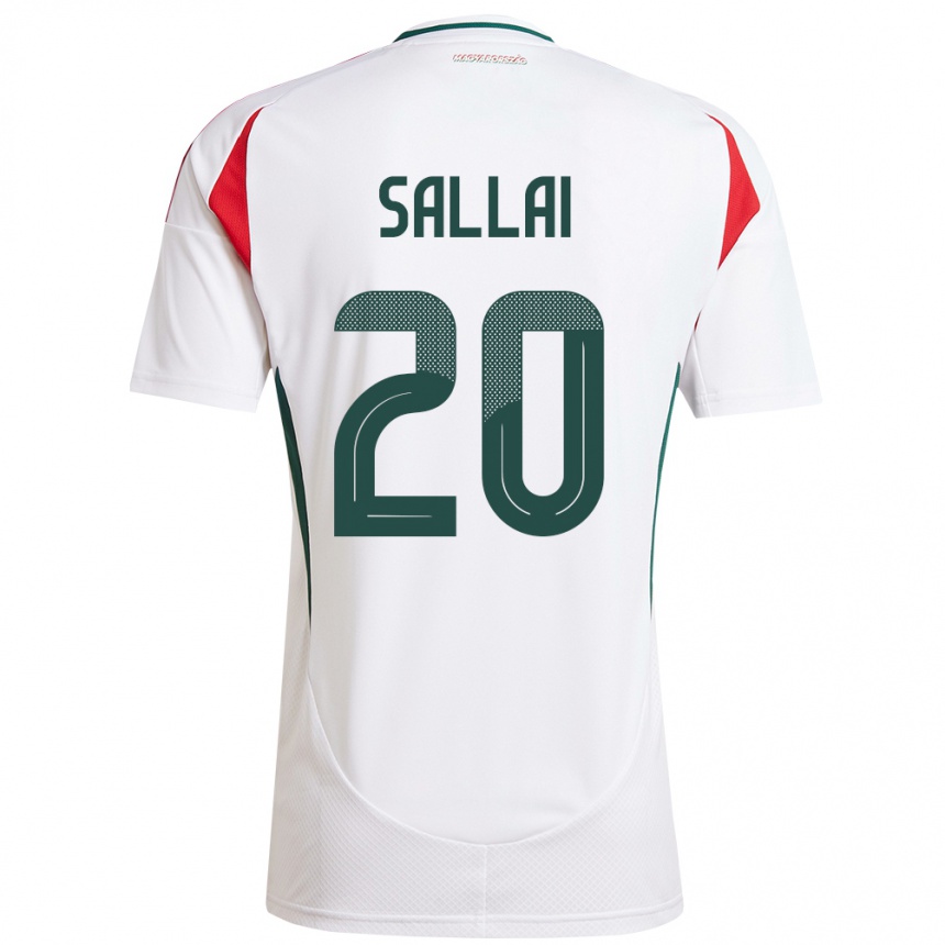 Kids Football Hungary Roland Sallai #20 White Away Jersey 24-26 T-Shirt Uk