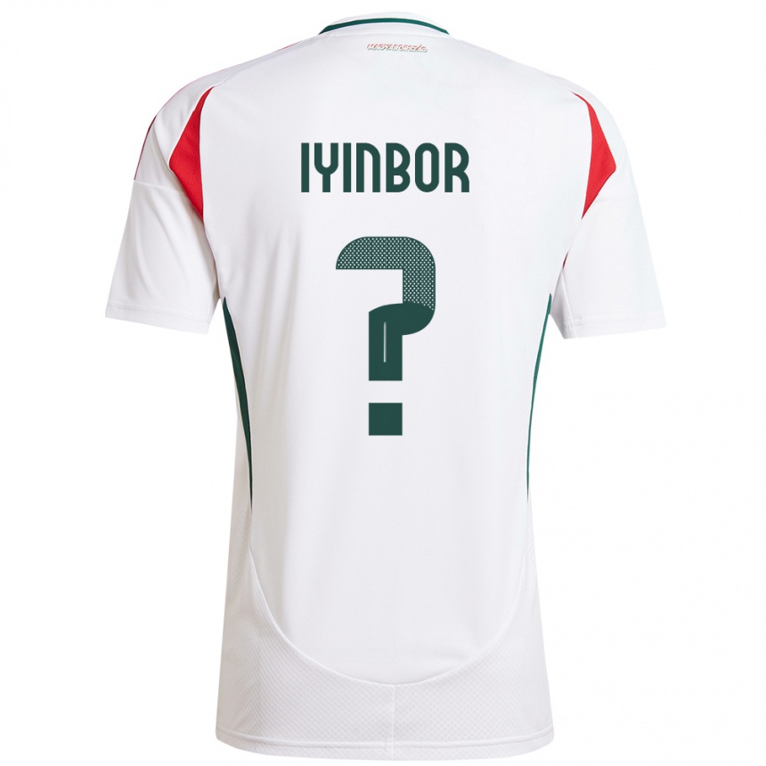 Kids Football Hungary Patrick Iyinbor #0 White Away Jersey 24-26 T-Shirt Uk