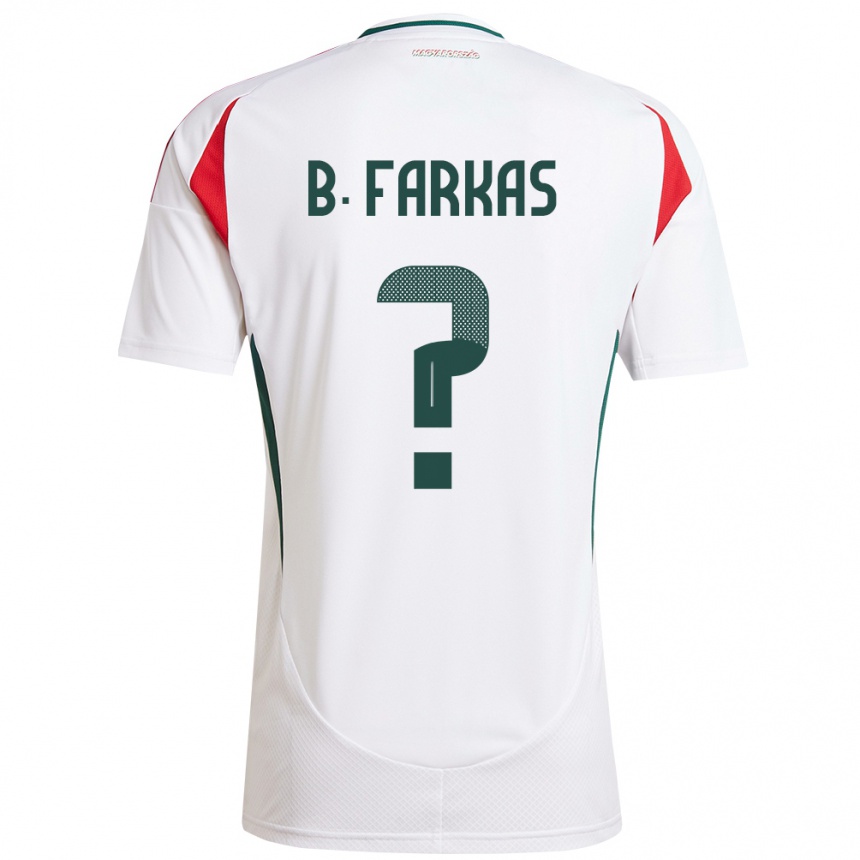 Kids Football Hungary Bendegúz Farkas #0 White Away Jersey 24-26 T-Shirt Uk