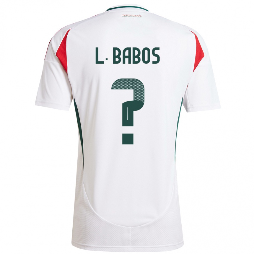 Kids Football Hungary Levente Babós #0 White Away Jersey 24-26 T-Shirt Uk