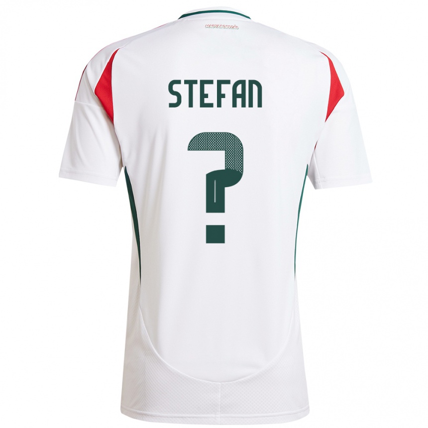 Kids Football Hungary Raúl Stefan #0 White Away Jersey 24-26 T-Shirt Uk