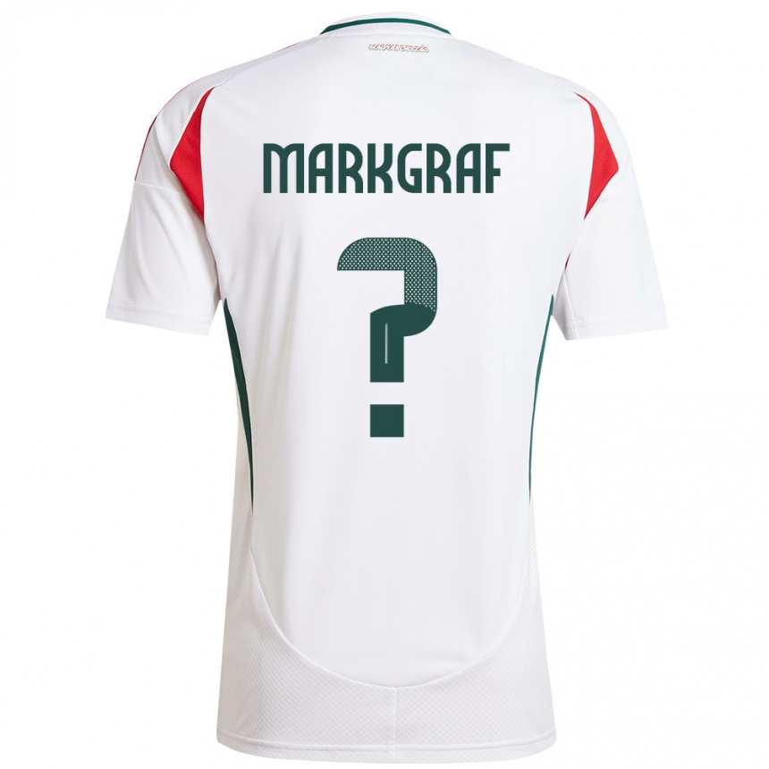 Kids Football Hungary Ákos Markgráf #0 White Away Jersey 24-26 T-Shirt Uk