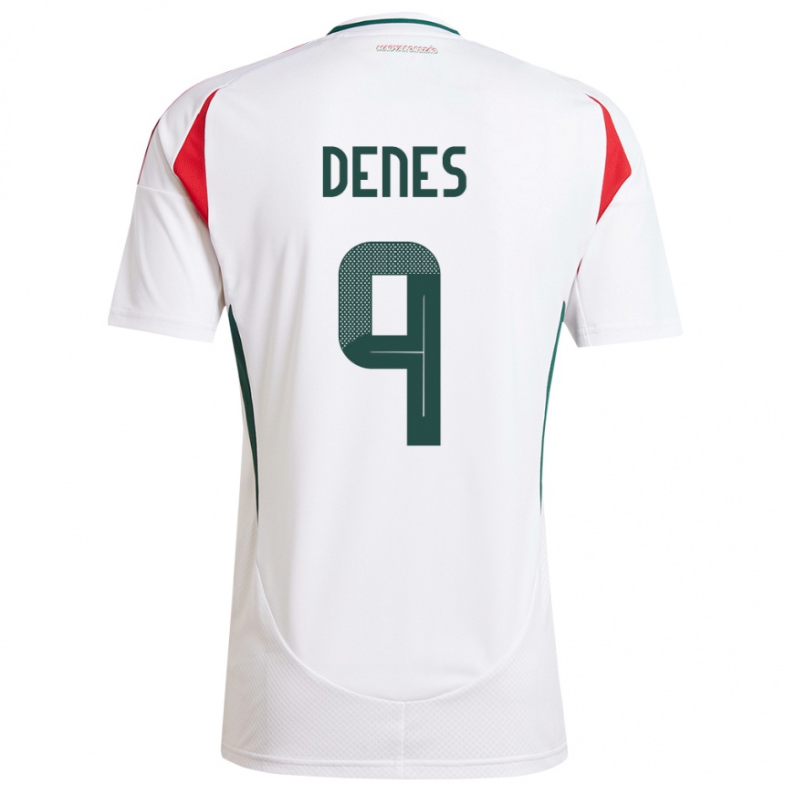 Kids Football Hungary Csanád-Vilmos Dénes #9 White Away Jersey 24-26 T-Shirt Uk