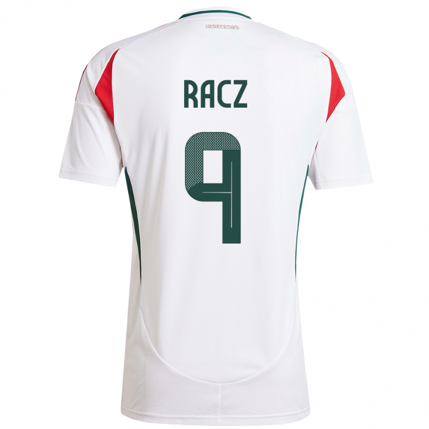 Kids Football Hungary Balázs Rácz #9 White Away Jersey 24-26 T-Shirt Uk