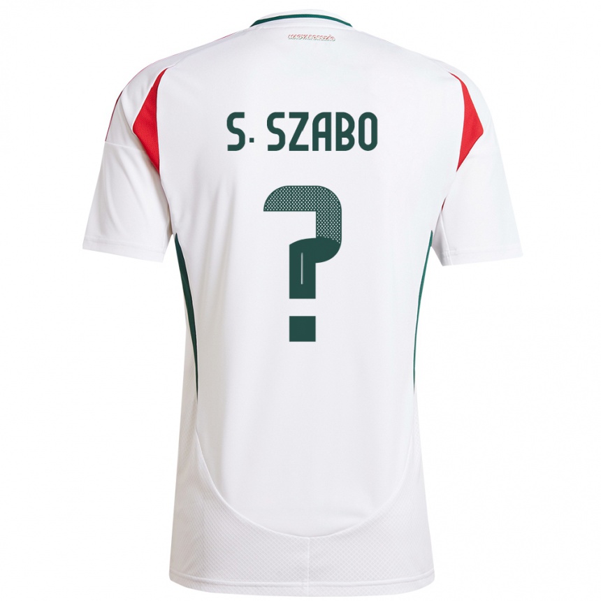 Kids Football Hungary Szilárd Szabó #0 White Away Jersey 24-26 T-Shirt Uk