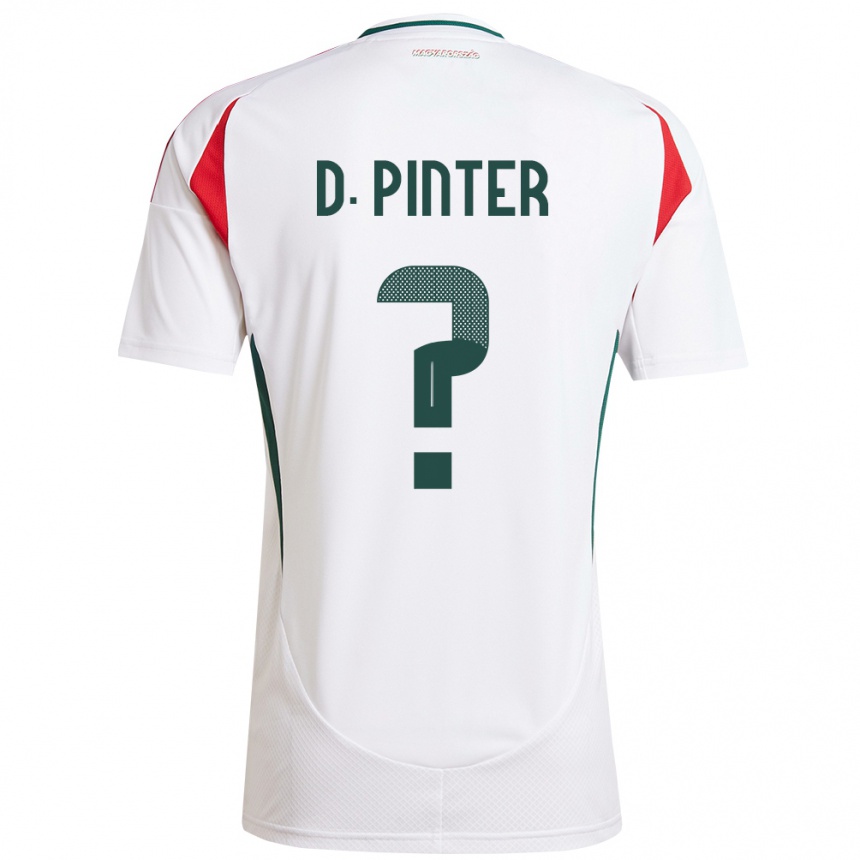 Kids Football Hungary Daniel Pinter #0 White Away Jersey 24-26 T-Shirt Uk