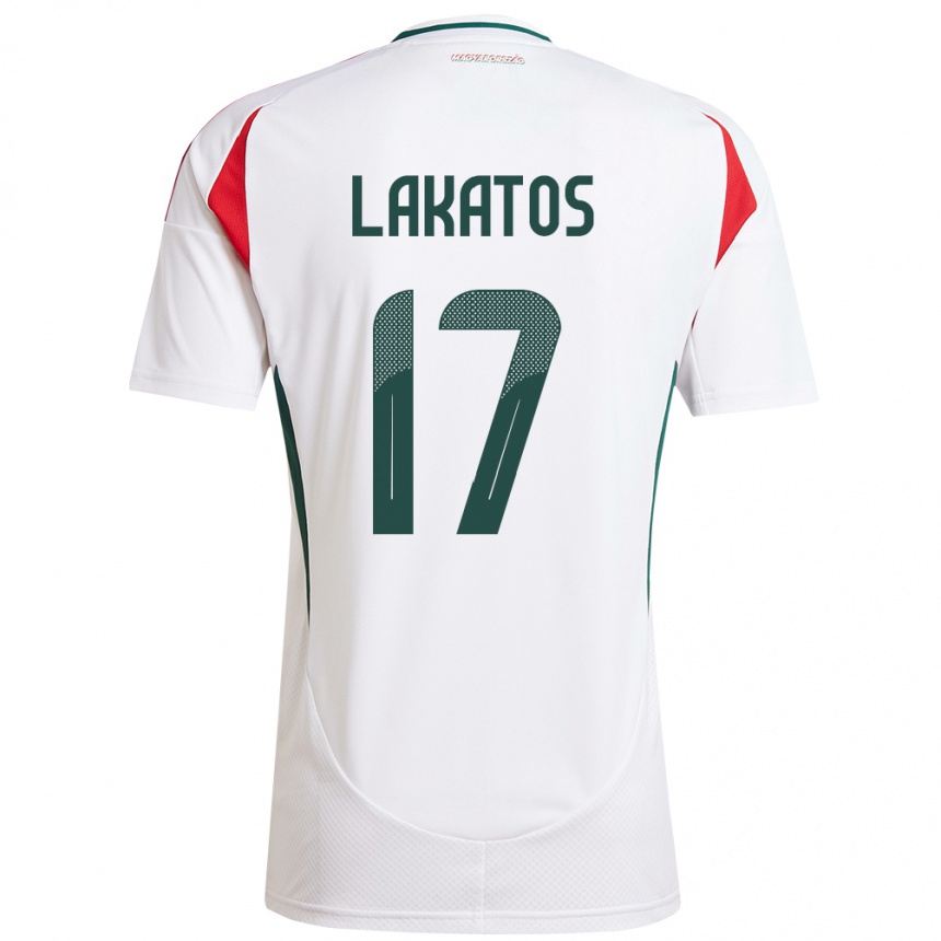 Kids Football Hungary Noel Lakatos #17 White Away Jersey 24-26 T-Shirt Uk