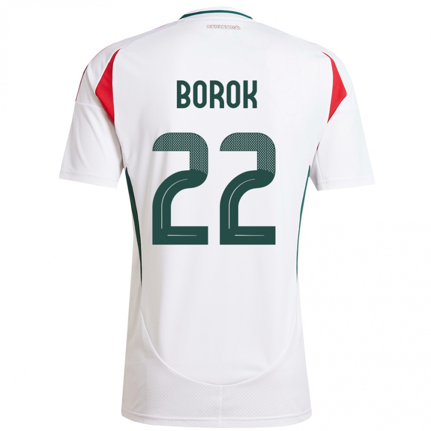 Kids Football Hungary Dorina Borók #22 White Away Jersey 24-26 T-Shirt Uk