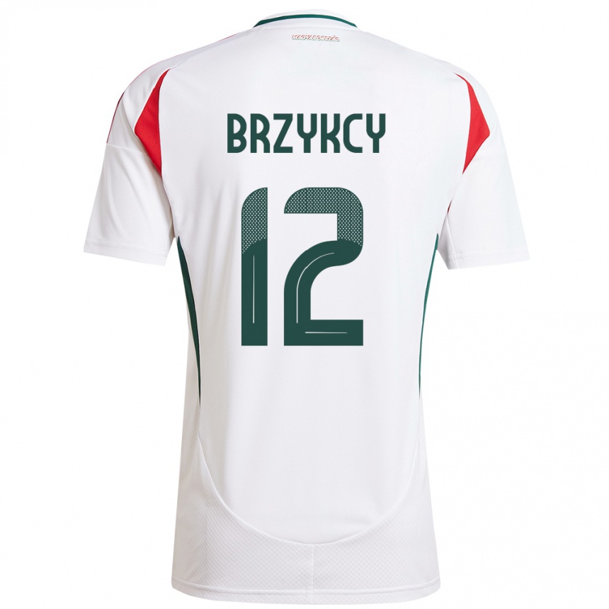 Kids Football Hungary Lauren Brzykcy #12 White Away Jersey 24-26 T-Shirt Uk