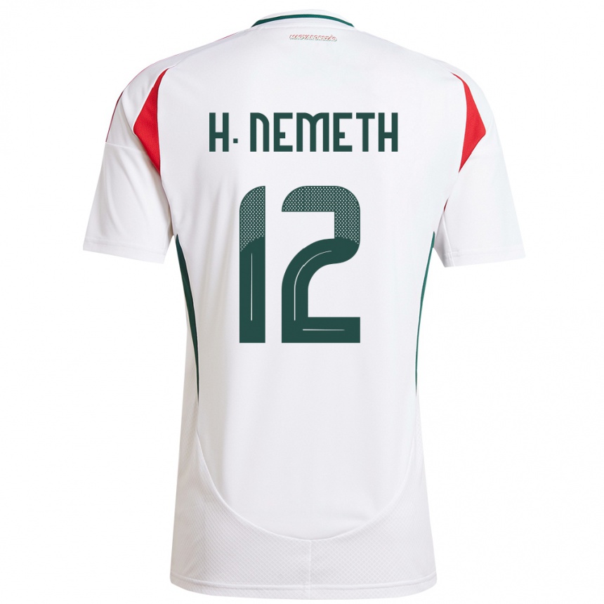 Kids Football Hungary Hanna Németh #12 White Away Jersey 24-26 T-Shirt Uk