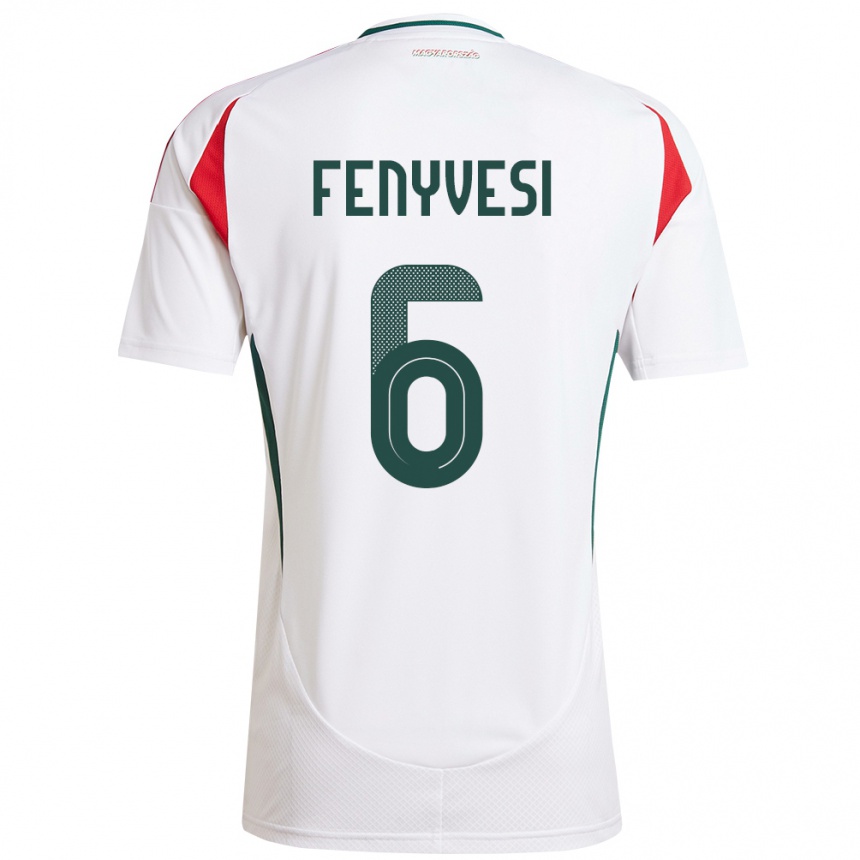 Kids Football Hungary Evelin Fenyvesi #6 White Away Jersey 24-26 T-Shirt Uk